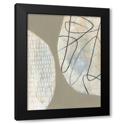 Orb Patterns I Black Modern Wood Framed Art Print with Double Matting by Goldberger, Jennifer