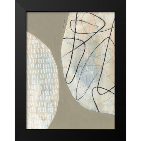 Orb Patterns I Black Modern Wood Framed Art Print by Goldberger, Jennifer