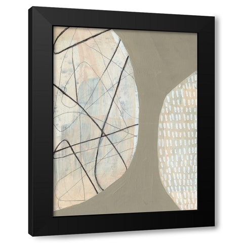 Orb Patterns II Black Modern Wood Framed Art Print by Goldberger, Jennifer