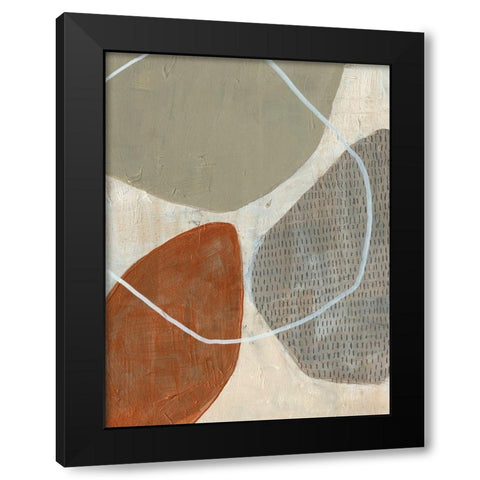 Marked Stones II Black Modern Wood Framed Art Print with Double Matting by Goldberger, Jennifer