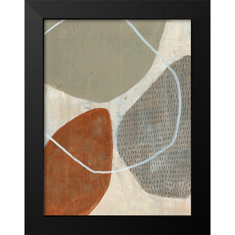 Marked Stones II Black Modern Wood Framed Art Print by Goldberger, Jennifer