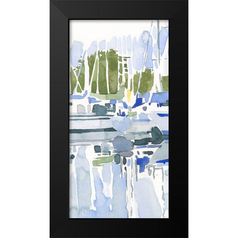 Sailboat Reflections I Black Modern Wood Framed Art Print by Caroline, Emma