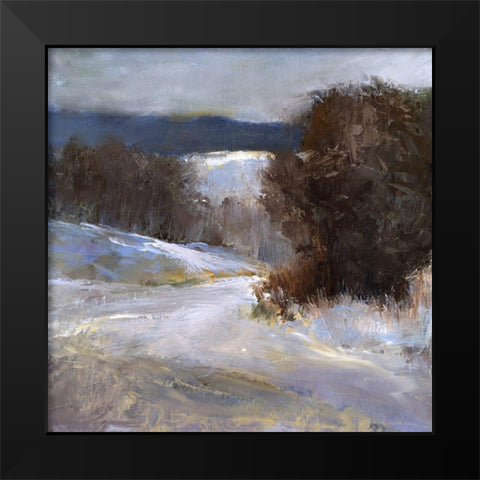 Down Slope Black Modern Wood Framed Art Print by Finch, Sheila
