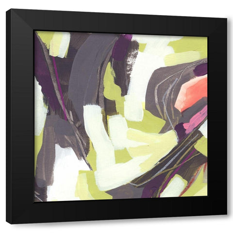 Martini Swirl III Black Modern Wood Framed Art Print with Double Matting by Vess, June Erica