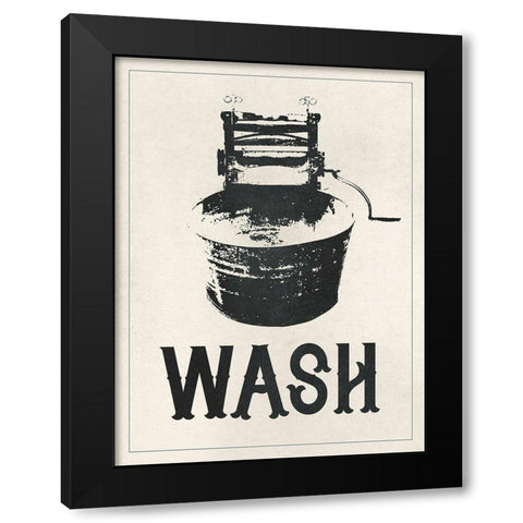 Vintage Laundry III Black Modern Wood Framed Art Print by Warren, Annie