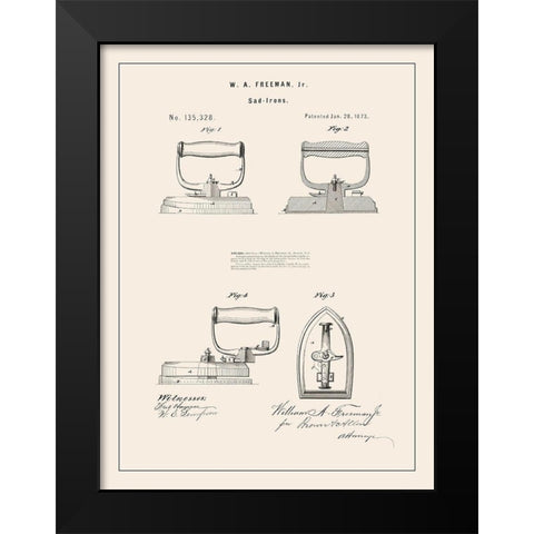 Laundry Patent I Black Modern Wood Framed Art Print by Barnes, Victoria