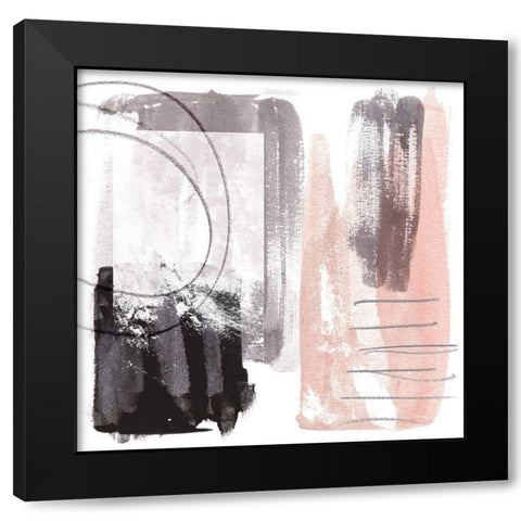 Coexistence III Black Modern Wood Framed Art Print with Double Matting by Wang, Melissa