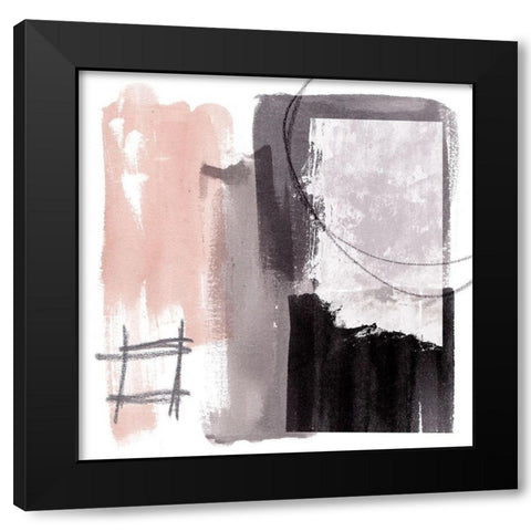 Coexistence IV Black Modern Wood Framed Art Print with Double Matting by Wang, Melissa