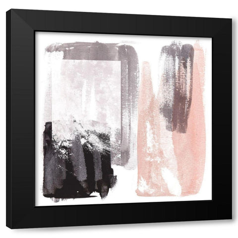 Coexistence VII Black Modern Wood Framed Art Print with Double Matting by Wang, Melissa