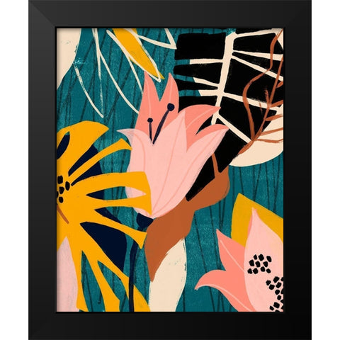 Lily Lagoon II Black Modern Wood Framed Art Print by Vess, June Erica