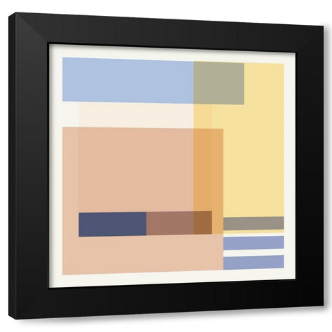 Hazy Days II Black Modern Wood Framed Art Print with Double Matting by Wang, Melissa