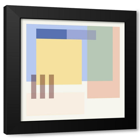 Hazy Days III Black Modern Wood Framed Art Print with Double Matting by Wang, Melissa