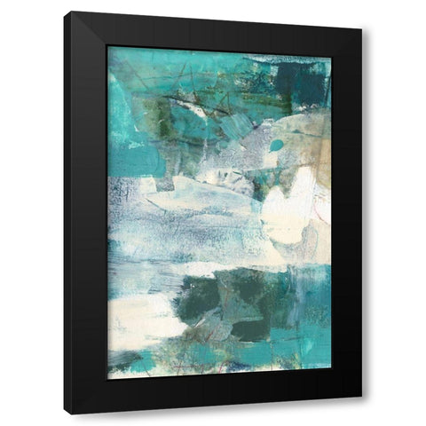 Terrene Abstract I Black Modern Wood Framed Art Print with Double Matting by Jachimiec, Sue