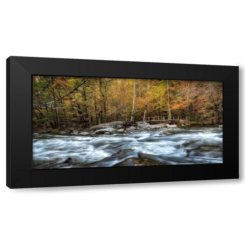 The Foot Bridge Black Modern Wood Framed Art Print by Head, Danny