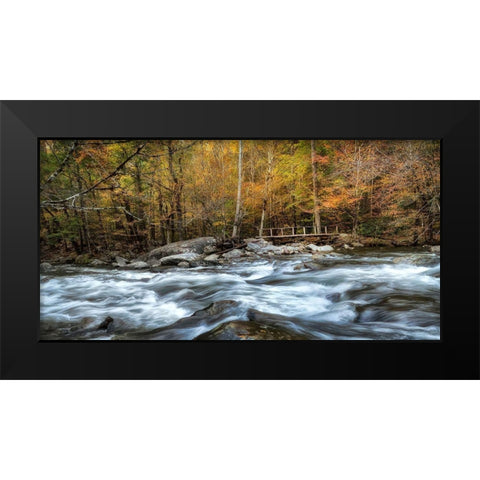 The Foot Bridge Black Modern Wood Framed Art Print by Head, Danny