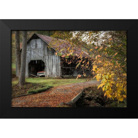 Dads Truck Black Modern Wood Framed Art Print by Head, Danny