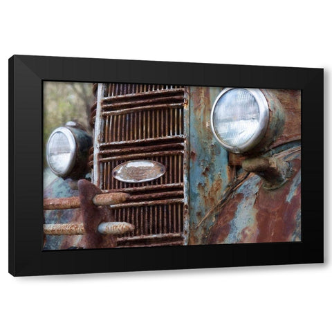 Blue n Rust Black Modern Wood Framed Art Print by Head, Danny