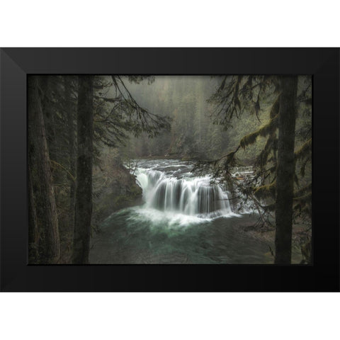 Misty Black Modern Wood Framed Art Print by Head, Danny