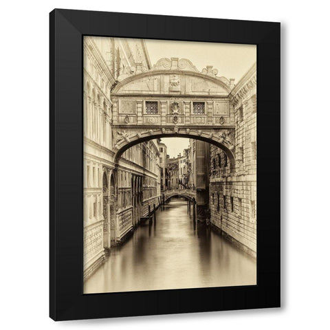 Vintage Venice I Black Modern Wood Framed Art Print by Head, Danny