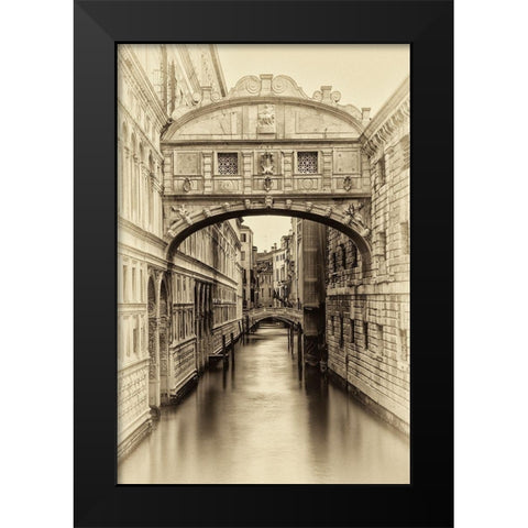 Vintage Venice I Black Modern Wood Framed Art Print by Head, Danny