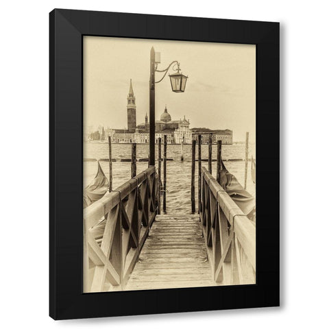 Vintage Venice II Black Modern Wood Framed Art Print by Head, Danny