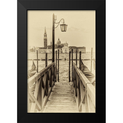 Vintage Venice II Black Modern Wood Framed Art Print by Head, Danny