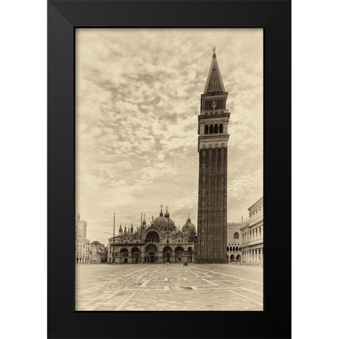 Vintage Venice III Black Modern Wood Framed Art Print by Head, Danny