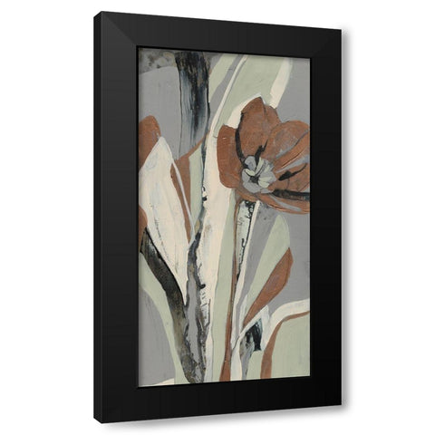 Tulip Puzzle I Black Modern Wood Framed Art Print by Goldberger, Jennifer