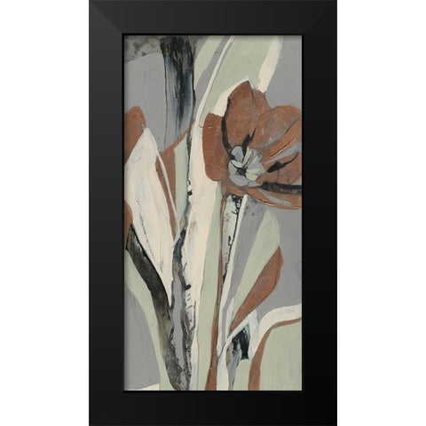 Tulip Puzzle I Black Modern Wood Framed Art Print by Goldberger, Jennifer