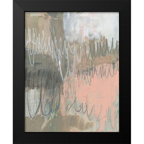 Twombly Script I Black Modern Wood Framed Art Print by Goldberger, Jennifer