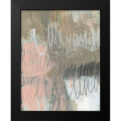 Twombly Script II Black Modern Wood Framed Art Print by Goldberger, Jennifer