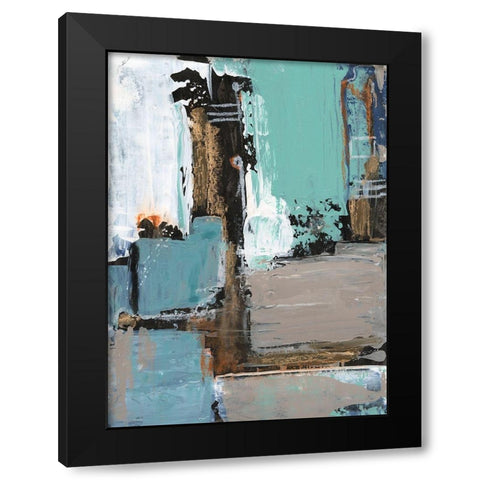 Gozaresh I Black Modern Wood Framed Art Print by Bramma, Lila