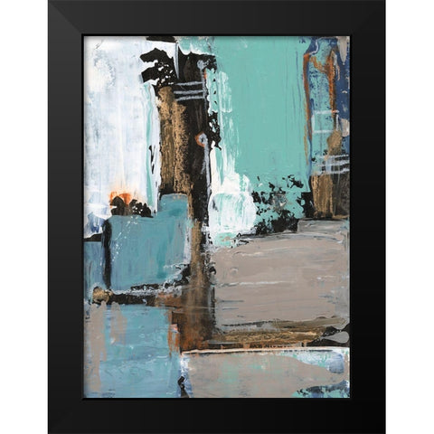 Gozaresh I Black Modern Wood Framed Art Print by Bramma, Lila