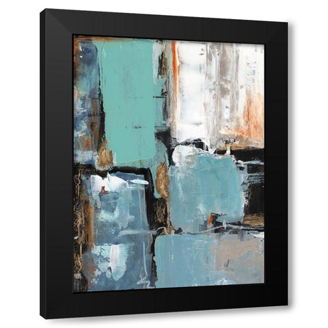 Gozaresh II Black Modern Wood Framed Art Print by Bramma, Lila