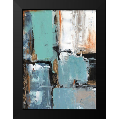 Gozaresh II Black Modern Wood Framed Art Print by Bramma, Lila