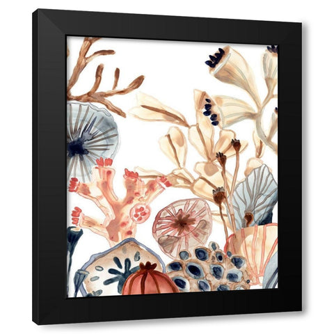 Ocean Chorus IV Black Modern Wood Framed Art Print with Double Matting by Vess, June Erica