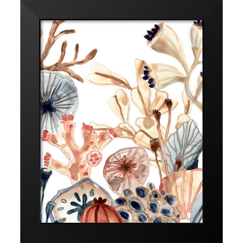 Ocean Chorus IV Black Modern Wood Framed Art Print by Vess, June Erica