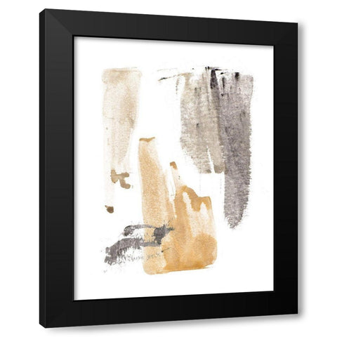 Yellow Fields IV Black Modern Wood Framed Art Print by Wang, Melissa