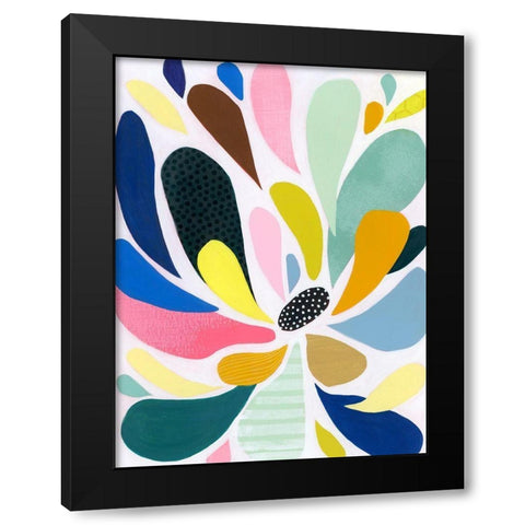 Abstract Petals I Black Modern Wood Framed Art Print with Double Matting by Popp, Grace