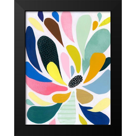 Abstract Petals I Black Modern Wood Framed Art Print by Popp, Grace