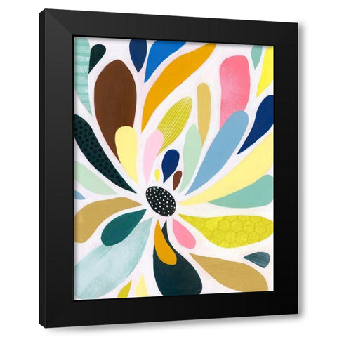 Abstract Petals II Black Modern Wood Framed Art Print by Popp, Grace