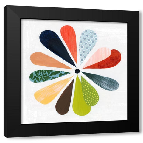 Quilted Flower I Black Modern Wood Framed Art Print with Double Matting by Popp, Grace