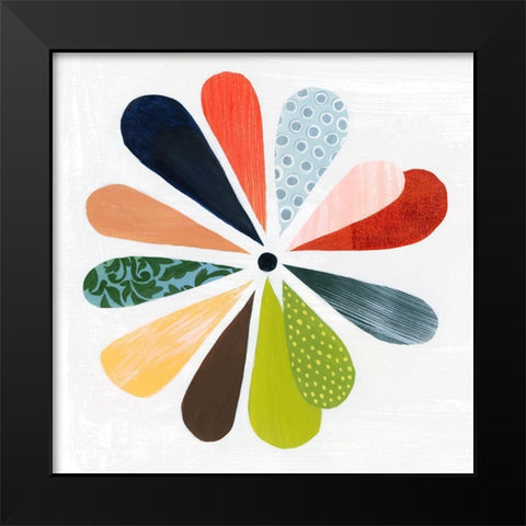 Quilted Flower I Black Modern Wood Framed Art Print by Popp, Grace