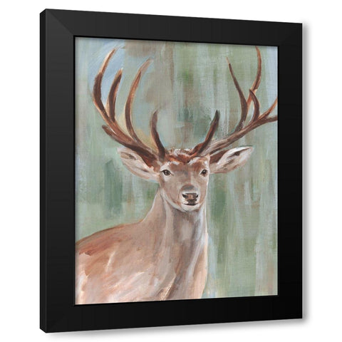 Roaming Buck II Black Modern Wood Framed Art Print by Warren, Annie