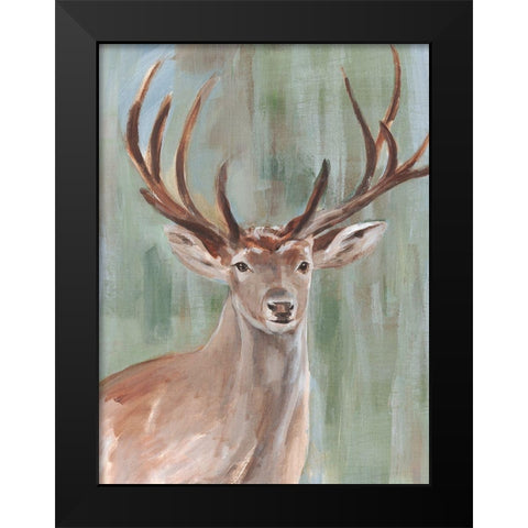 Roaming Buck II Black Modern Wood Framed Art Print by Warren, Annie