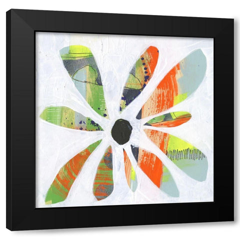 Pin Wheel II Black Modern Wood Framed Art Print with Double Matting by Goldberger, Jennifer