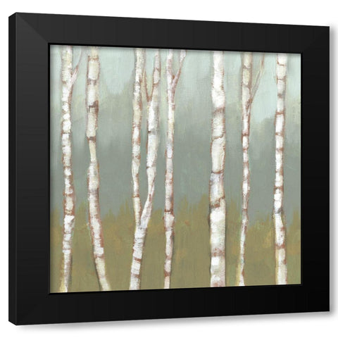 Simple Birchline I Black Modern Wood Framed Art Print with Double Matting by Goldberger, Jennifer