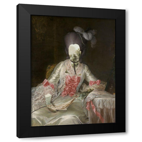 Royal Collage II Black Modern Wood Framed Art Print with Double Matting by Barnes, Victoria