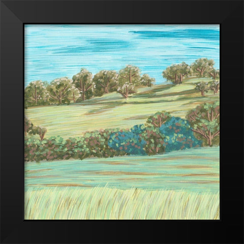 Hill Lines II Black Modern Wood Framed Art Print by Wang, Melissa