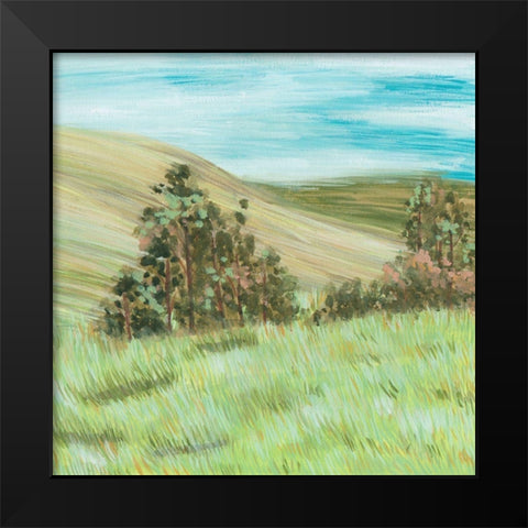 Hill Lines IV Black Modern Wood Framed Art Print by Wang, Melissa